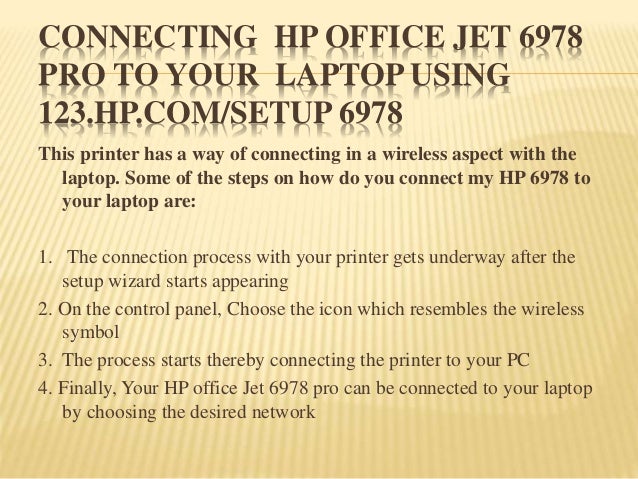 officejet pro 6978 front panel
