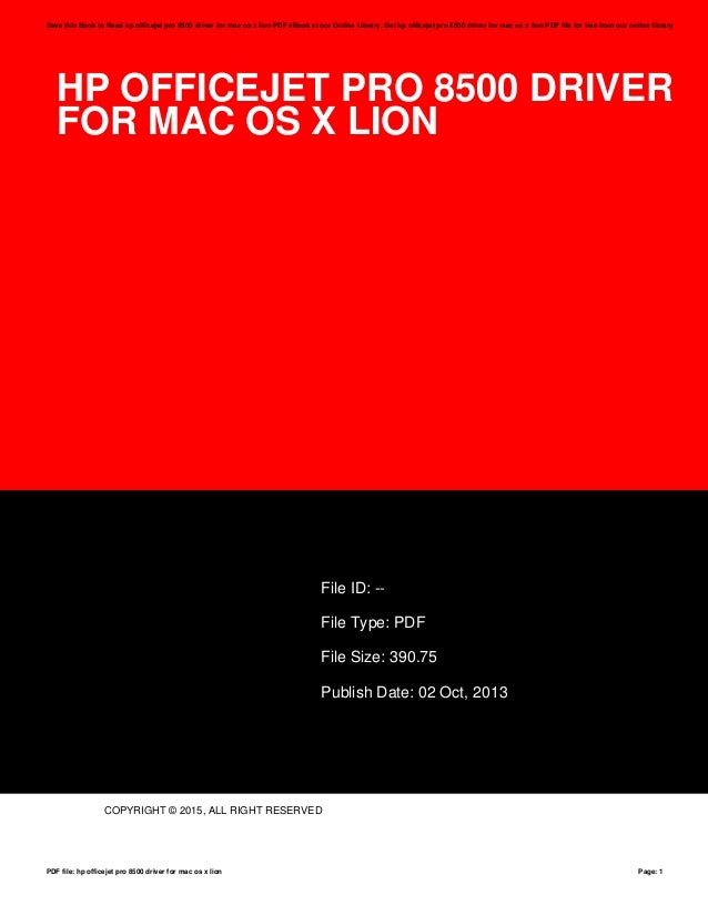 hp mac os