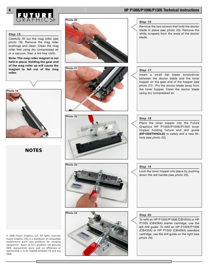 Manual de Recarga HP P1005 P1006 P1505.