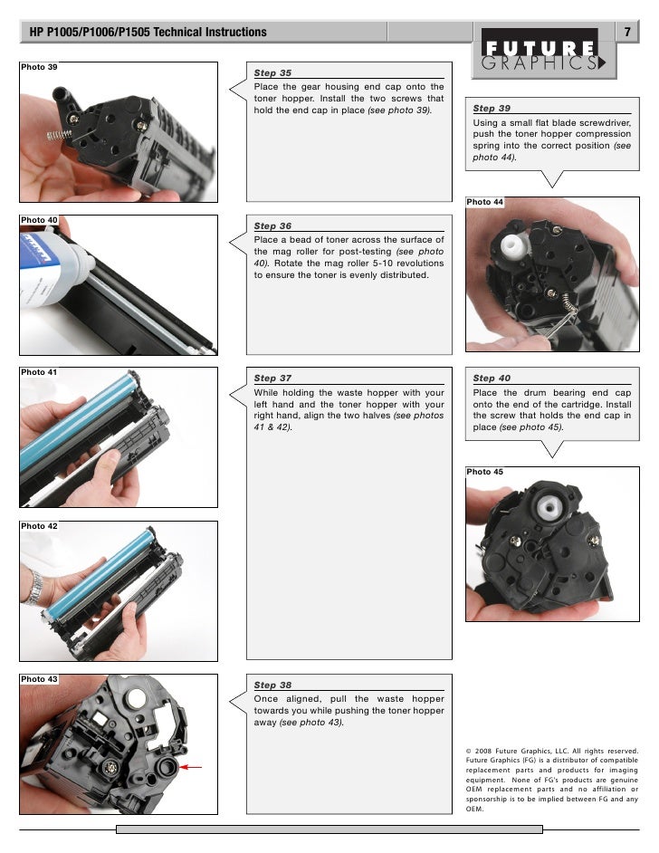 Manual de Recarga HP P1005 P1006 P1505.