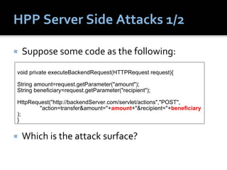 HTTP Parameter Pollution (HPP) - SEaCURE.it edition | PDF