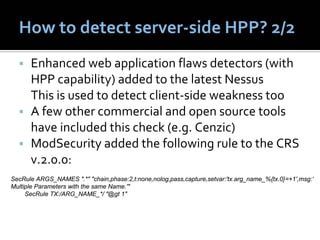 HTTP Parameter Pollution (HPP) - SEaCURE.it edition | PDF