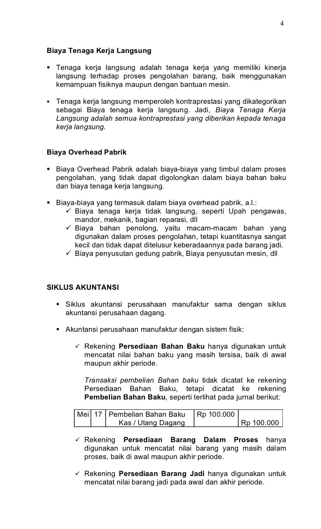 Hpp perusahaan manufaktur