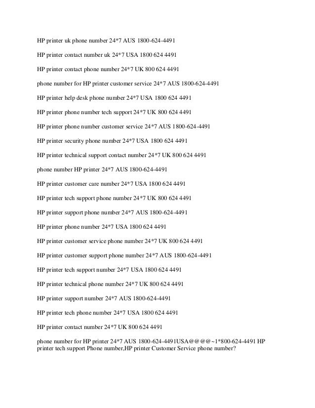 Usa Number 18006244491 Hp Printer Tech Support Phone Number Usa