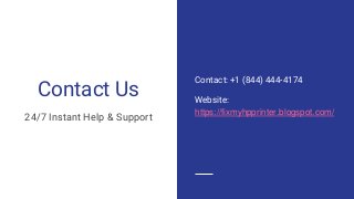 Contact Us
24/7 Instant Help & Support
Contact: +1 (844) 444-4174
Website:
https://fixmyhpprinter.blogspot.com/
 