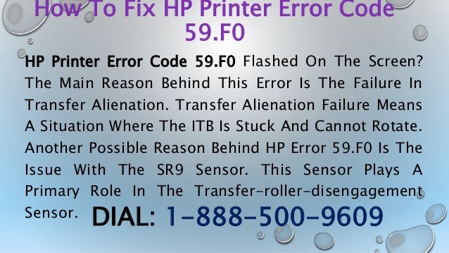 Fix Hp Printer Error Code 59 F0 1 888 500 9609 Fix Hp Printer Error Code 59 F0 1 888 500 9609