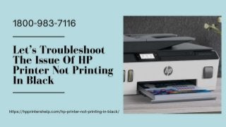 Hp Printer Not Printing in Black 1-8009837116 Hp Printer Not Working Instant Fixes
