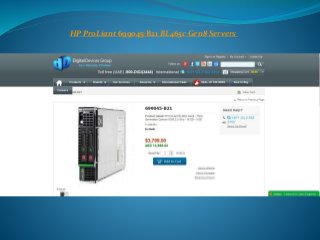 HP ProLiant 699045-B21 BL465c Gen8 Servers 
 