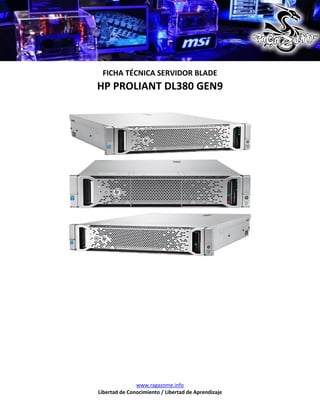 Ficha Técnica HP ProLiant DL380 Gen9 | PDF