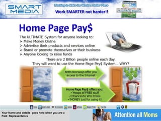 Work SMARTER not harder!!




Your Name and details goes here when you are a
Paid Representative
 