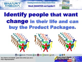 Work SMARTER not harder!!




Your Name and details goes here when you are a
Paid Representative
 