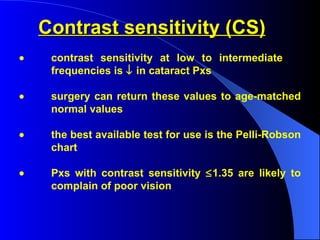 Assessment & management of patients with cataract | PPT