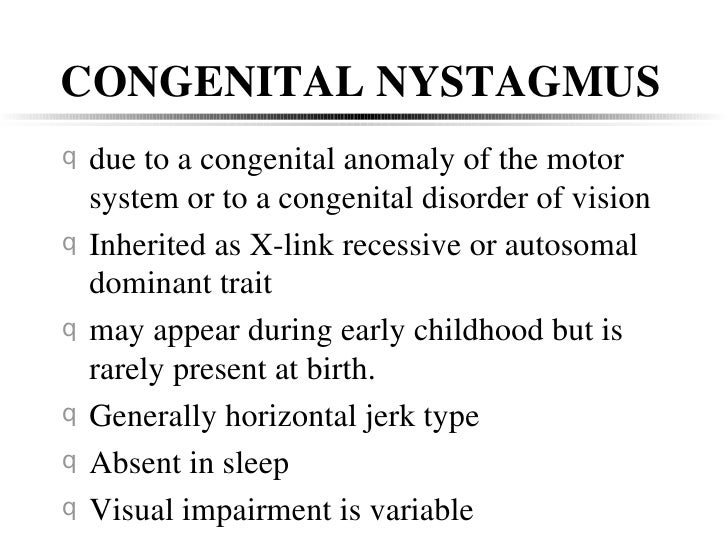nystagmus