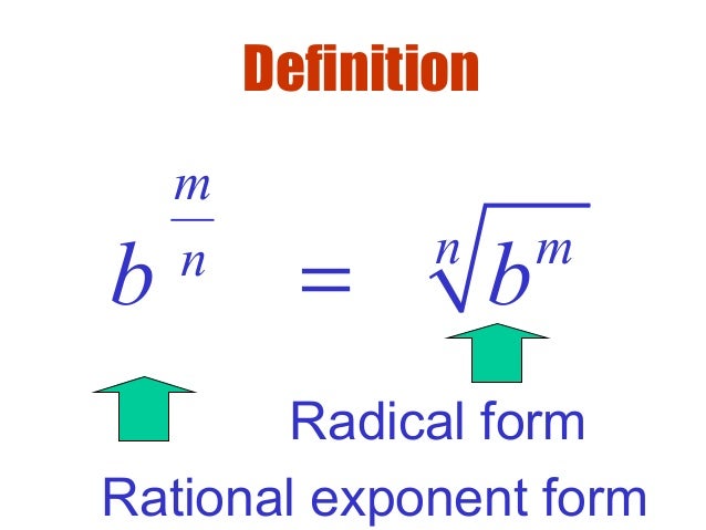 hprec5 1 radical and exponential form