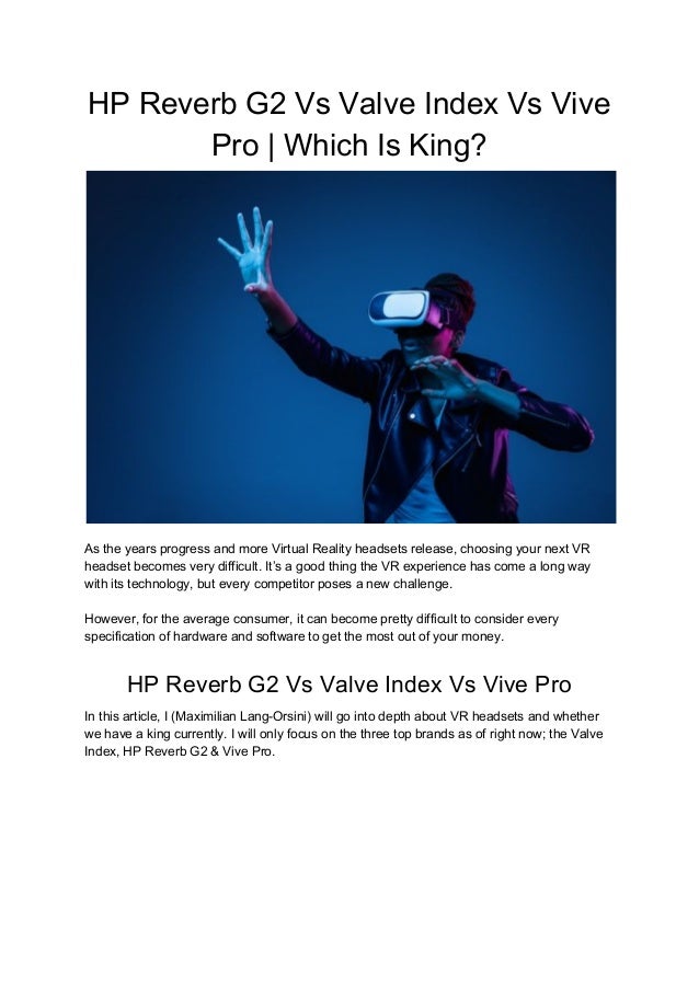 hp and valve vr