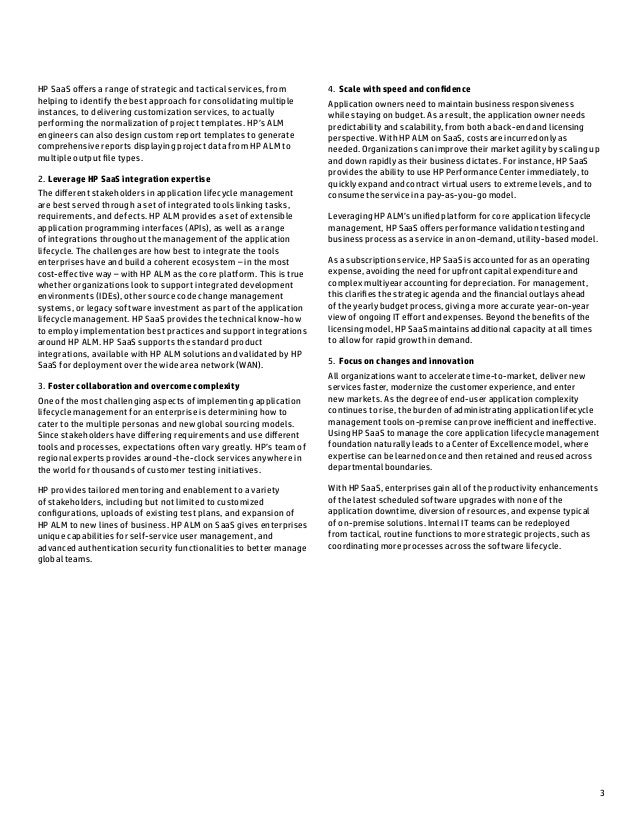 hp saas application lifecycle management