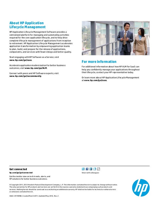 Hp saas application lifecycle management