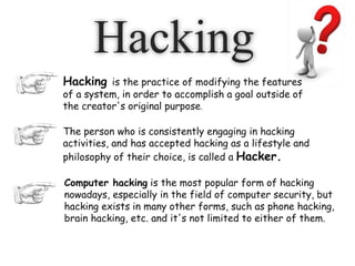 HACKING AND PHISHING | PPTX
