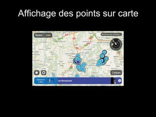Affichage des points sur carte
 
