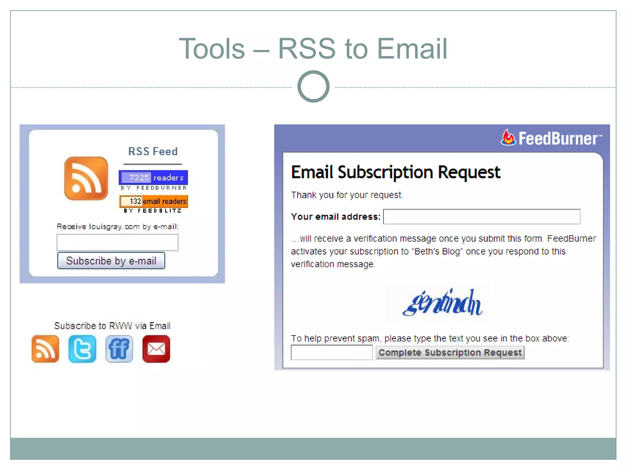 Tools – RSS to Email
 
