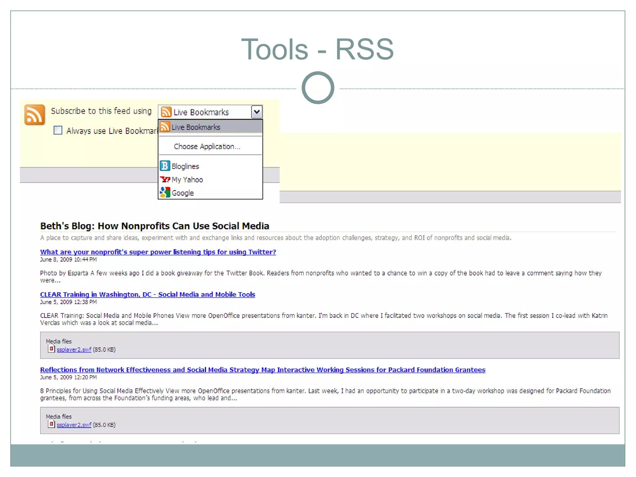 Tools - RSS
 