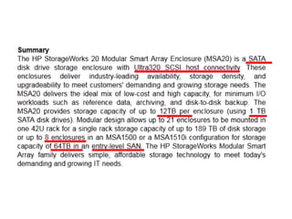 Hp storage works msa20