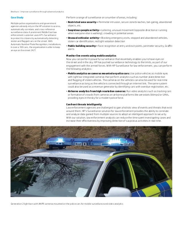 HP’s video surveillance solution for law enforcement