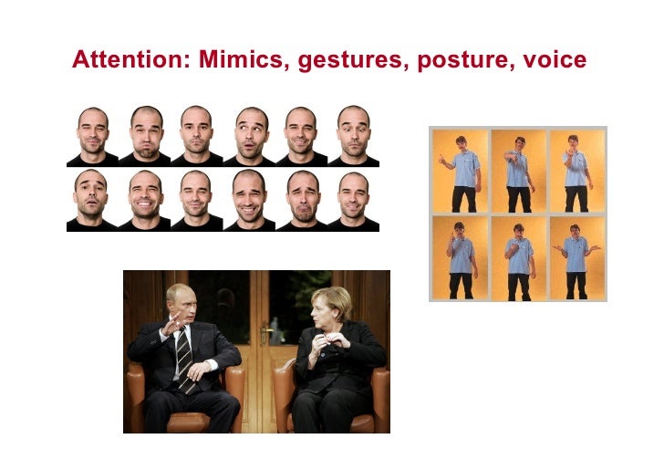 Attention Mimics, gestures, posture, voice