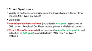 Syndrome Types. Examples HYPERPARATHYROIDISM : ETIOLOGY, PATHOGENESIS & DIAGNOSIS. | PPTX