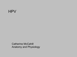 HPV Catherine McCahill Anatomy and Physiology 