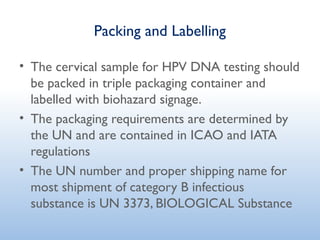 HPV DNA TEST SAMPLE MANAGEMENT presentation | PPT