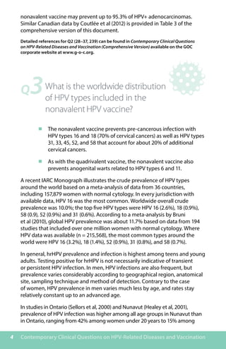 4 Contemporary Clinical Questions on HPV-Related Diseases and Vaccination
nonavalent vaccine may prevent up to 95.3% of HP...