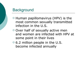 HPV and Cervical Cancer Screening | PPT