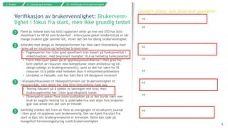 79
Copyright
©
2023
by
Boston
Consulting
Group.
All
rights
reserved.
Verifikasjon av brukervennlighet: Brukervenn-
lighet i fokus fra start, men ikke grundig testet
Flere av feilene som har blitt rapportert etter go-live ved STO har blitt
klassifisert av HP AS som brukerfeil – intervjuene peker imidlertid på at når
mange brukere gjør samme feil, vitner det om for dårlig brukervennlighet
Arbeidet med design av Helseplattformen har ikke vært tilstrekkelig med
tanke på en intuitive og helhetlige brukerreiser
• Fageksperter har i stor grad spesifisert krav basert på funksjonalitet i
enkeltmoduler, med begrenset mulighet til å se helhetlig funksjonalitet
• Flere intervjuer peker på at applikasjonsutviklerne i liten grad har
blitt støttet av ressurser med kompetanse innen arkitektur og UX-
design (design av brukergrensesnitt), samt at det har vært for få
ressurser til å jobbe med helheten (kun 4 virksomhetsarkitekter)
• Unntaket er HelsaMi, som har hatt flere UX-designere involvert
I kravspesifikasjonen til Helseplattformen var brukervennlighet et
fokusområde, men dette har ikke blitt tilstrekkelig fulgt opp
• Testing fokusert på å sjekke av løsningen mot krav, men
brukeropplevelse har i liten grad eksplisitt testet
• Eksempelvis peker flere intervjuobjekter på at det burde vært mer
bruk av negativ testing for å undersøke hva som skjer hvis brukeren
gjør noe annet enn det som er tiltenkt
5. Årsaker D. Løsning og leveranser
Intuitivitet i løsningen er fraværende
Det har vært en diskusjon om de feilene vi
ser nå er tekniske feil eller brukerfeil – men
brukerfeil skyldes i sin tur et for komplekst
system
Det er gjort en stor mengden testing, men
man har ikke i stor nok grad sett på helheten
Brukergrensesnittet til Helseplattformen er
krevende – det visste de da de valgte Epic
Det har vært for dårlig arbeid med design –
mangel på UX-kompetanse
Testing: Det har vært for lite fokus på hva
som skjer når brukerne gjør noe annet enn
det som er tenkt
Vi prøvde å spille inn brukervennlighetstest,
men fikk ikke gjennomslag for det
D2. Verifikasjon av brukervennlighet
Samtidig trekkes det frem av flere at overgangen til strukturert journal
i liten grad vil oppleves som brukervennlig. Det var kjent fra start fra
start at Epic sitt brukergrensesnitt er krevende. Dette kan tyde på
mangelfull forventningsstyring rundt brukervennlighet
Utvalgte sitater som illustrerer poengene:
Brukervennlighet har forsvunnet gradvis og
blitt hentet frem på oppløpssiden
 