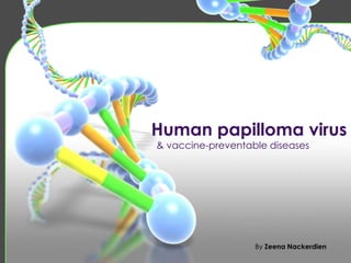 Human papilloma virus 
& vaccine-preventable diseases 
By Zeena Nackerdien 
 