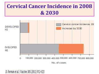 Cervical Cancer Incidence in 2008
& 2030
 