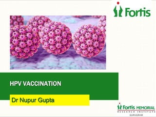 HPV VACCINATION
Dr Nupur Gupta
 