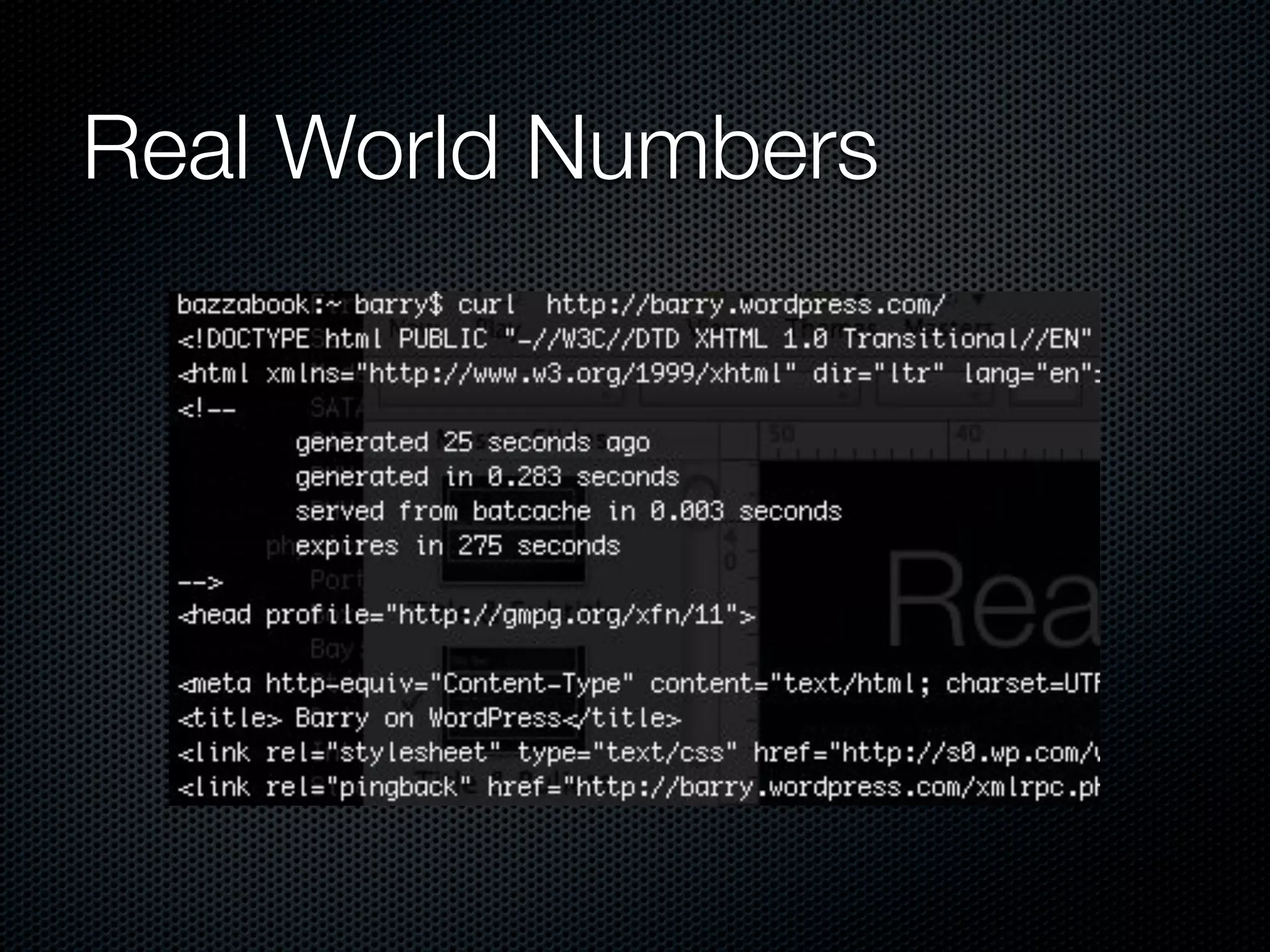 Real World Numbers	
 