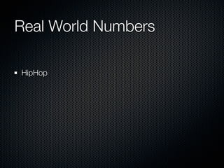 Real World Numbers

HipHop
 