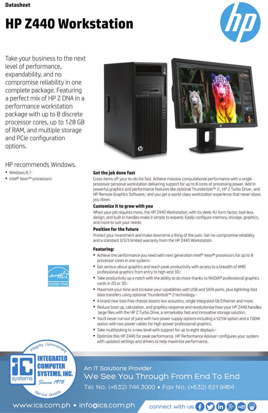 Data Sheet HP Z440 Workstation