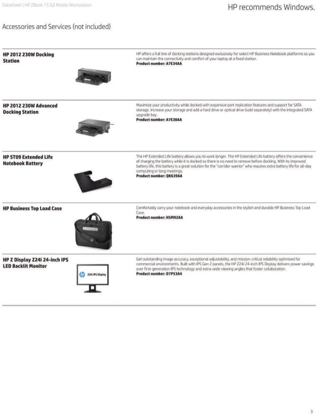 hp zbook 15 mobile workstation datasheet Hp zbook 15 mobile workstation product specifications | hp.