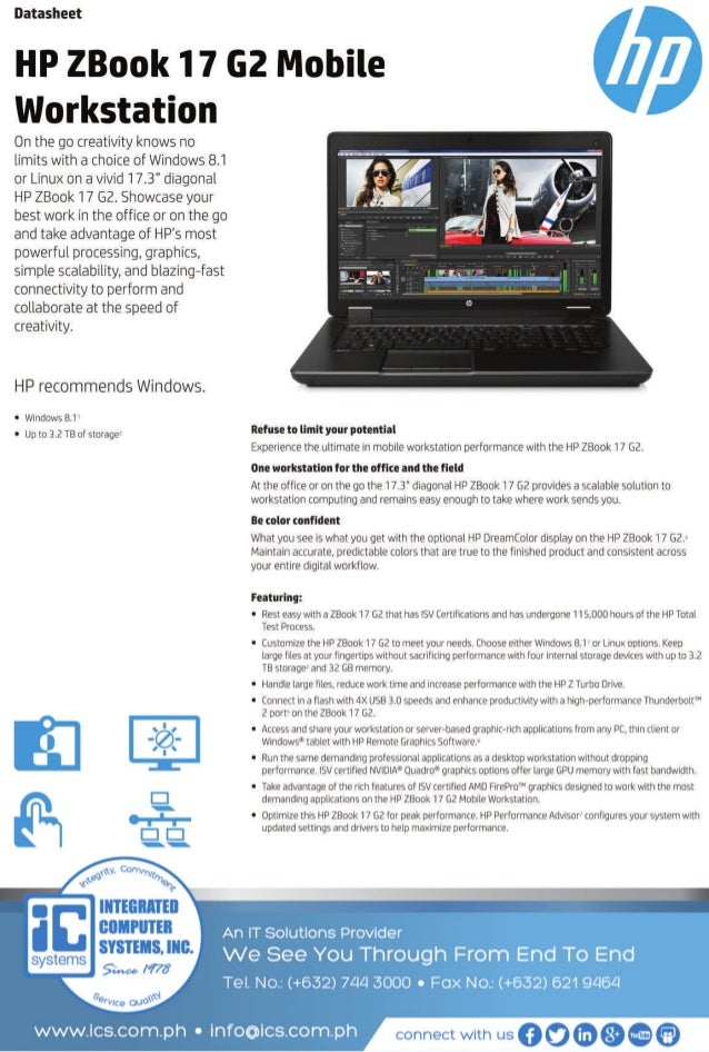 Drivers hp zbook 17 g2 mobile workstation for Windows 7 64