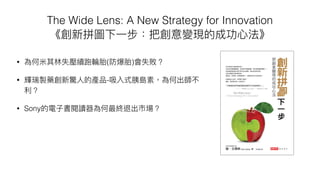 The Wide Lens: A New Strategy for Innovation
? ( )
? -
? Sony
 