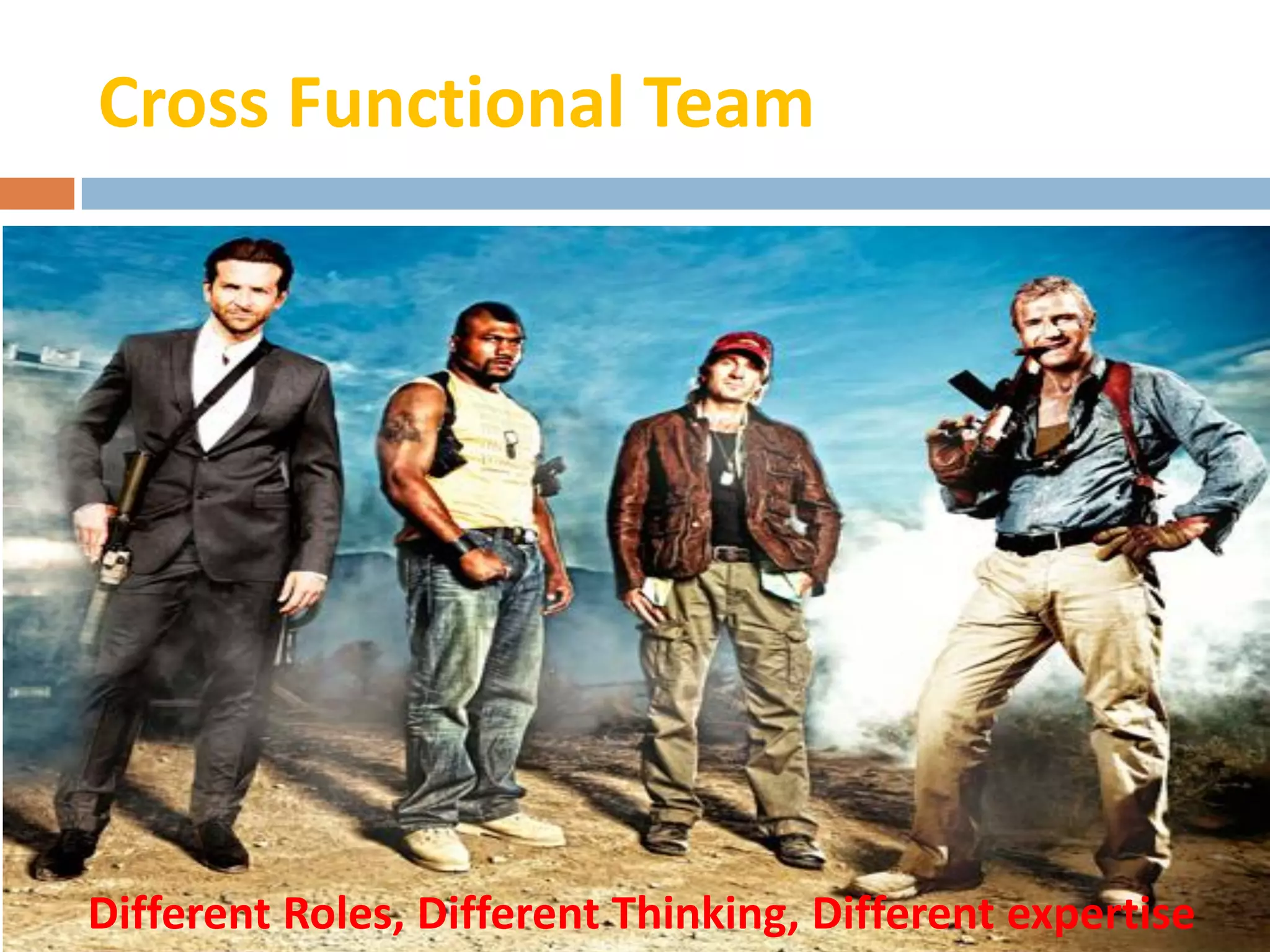 Cross Functional Team




Different Roles, Different Thinking, Different expertise
 