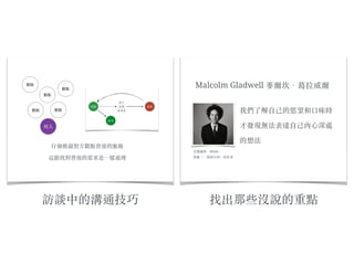 訪談中的溝通技巧 找出那些沒說的重點
 