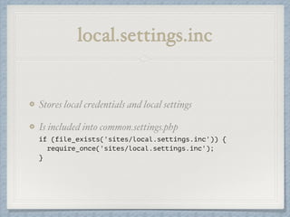 Environments 
Dev Test Prod 
develop 
hotfixes 
personal branches 
features branches 
master branch 
tag 
tag 
 