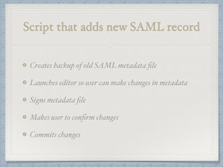 Site creation script 
 