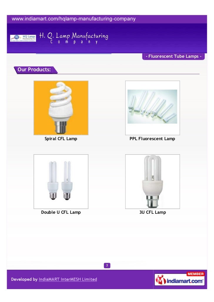 H. Q. Lamp Manufacturing Company, Haridwar, Fluorescent Lamps