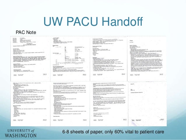 Informatics Tools and Patient Handovers