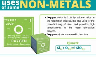 • Oxygen which is 21% by volume helps in
the respiration process. It is also used for the
manufacturing of steel and provi...